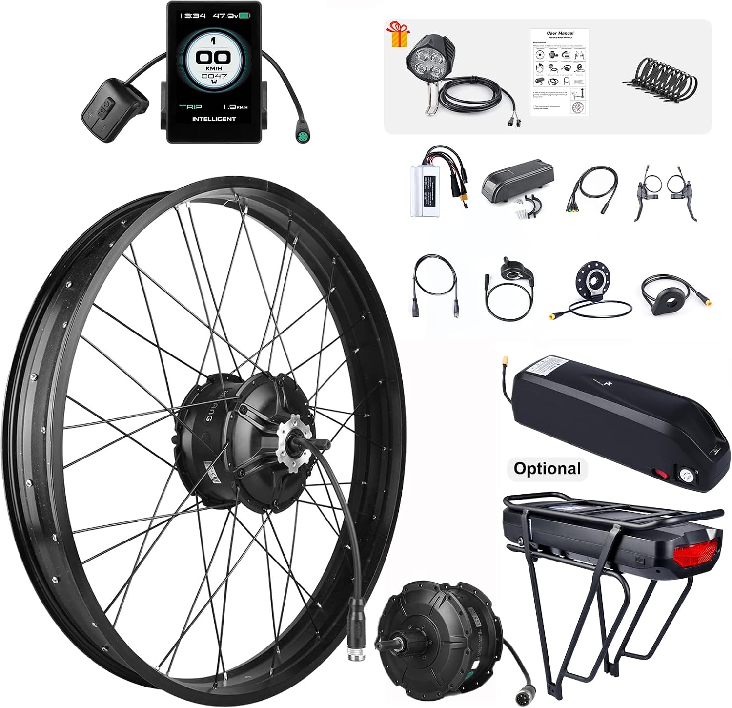 BAFANG 48V 1000W リアハブモーター 電動自転車コンバージョンキット